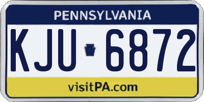 PA license plate KJU6872