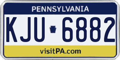 PA license plate KJU6882