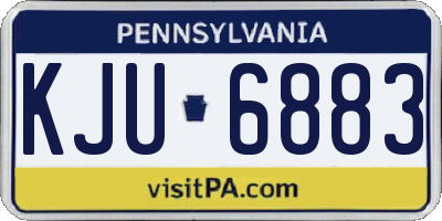 PA license plate KJU6883