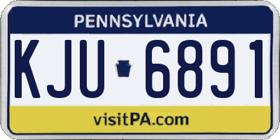 PA license plate KJU6891