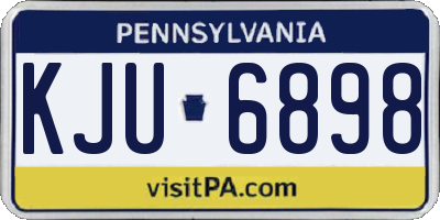 PA license plate KJU6898