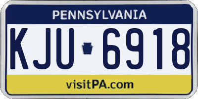 PA license plate KJU6918