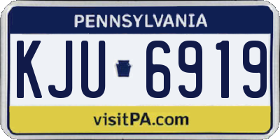 PA license plate KJU6919