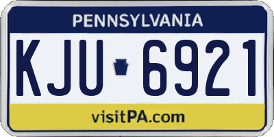 PA license plate KJU6921