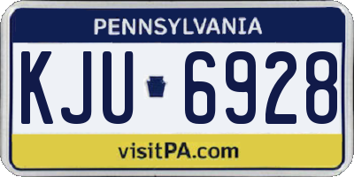 PA license plate KJU6928