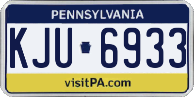 PA license plate KJU6933
