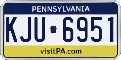 PA license plate KJU6951