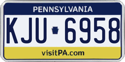 PA license plate KJU6958