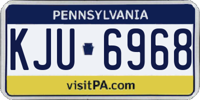 PA license plate KJU6968