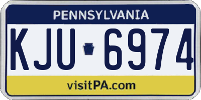 PA license plate KJU6974