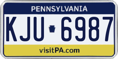 PA license plate KJU6987