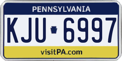 PA license plate KJU6997