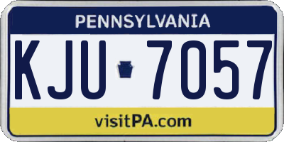 PA license plate KJU7057