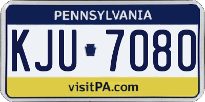 PA license plate KJU7080