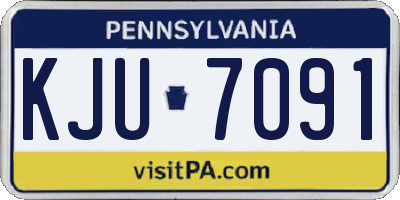 PA license plate KJU7091
