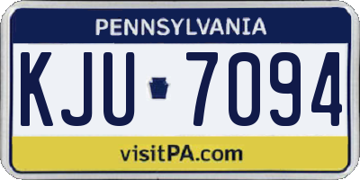 PA license plate KJU7094