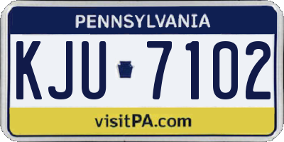 PA license plate KJU7102