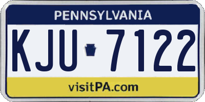 PA license plate KJU7122