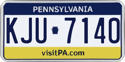 PA license plate KJU7140