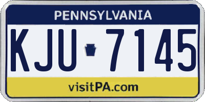 PA license plate KJU7145