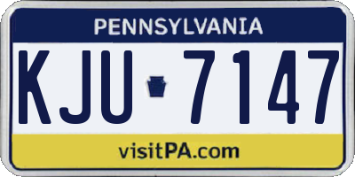 PA license plate KJU7147
