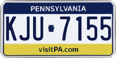 PA license plate KJU7155