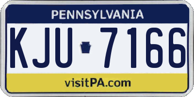 PA license plate KJU7166