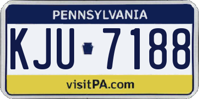 PA license plate KJU7188