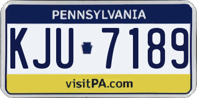 PA license plate KJU7189