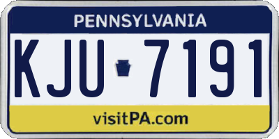 PA license plate KJU7191