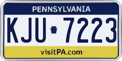 PA license plate KJU7223