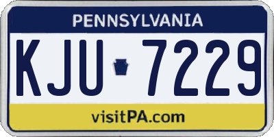 PA license plate KJU7229