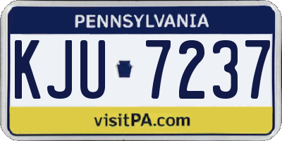 PA license plate KJU7237