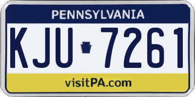 PA license plate KJU7261