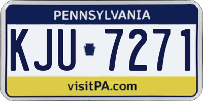 PA license plate KJU7271