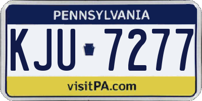 PA license plate KJU7277