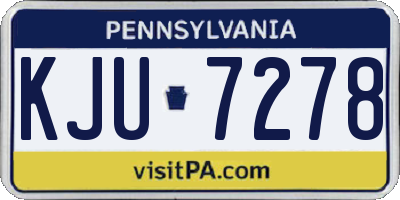 PA license plate KJU7278