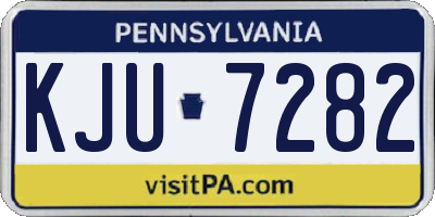 PA license plate KJU7282