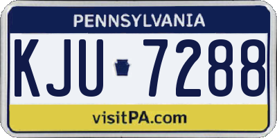 PA license plate KJU7288