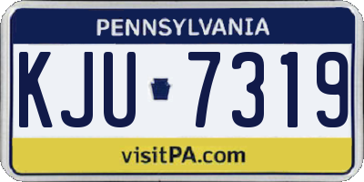PA license plate KJU7319