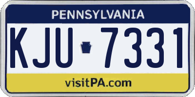 PA license plate KJU7331