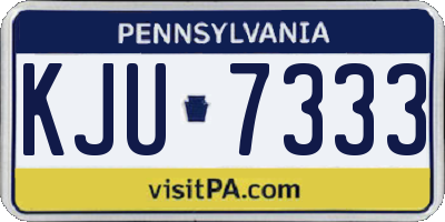 PA license plate KJU7333
