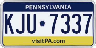 PA license plate KJU7337