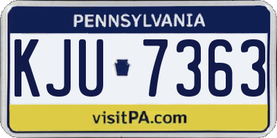 PA license plate KJU7363