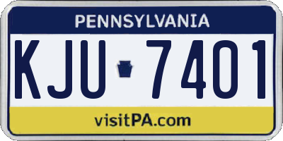 PA license plate KJU7401