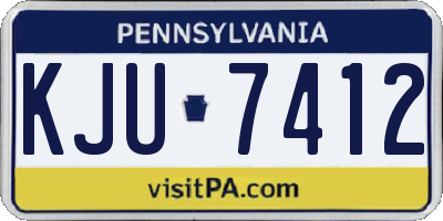 PA license plate KJU7412