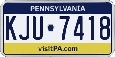 PA license plate KJU7418