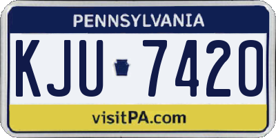PA license plate KJU7420