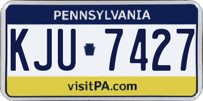 PA license plate KJU7427