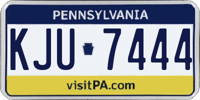 PA license plate KJU7444